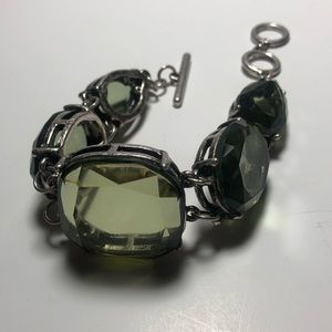 Green Gem Vintage Link Bracelet